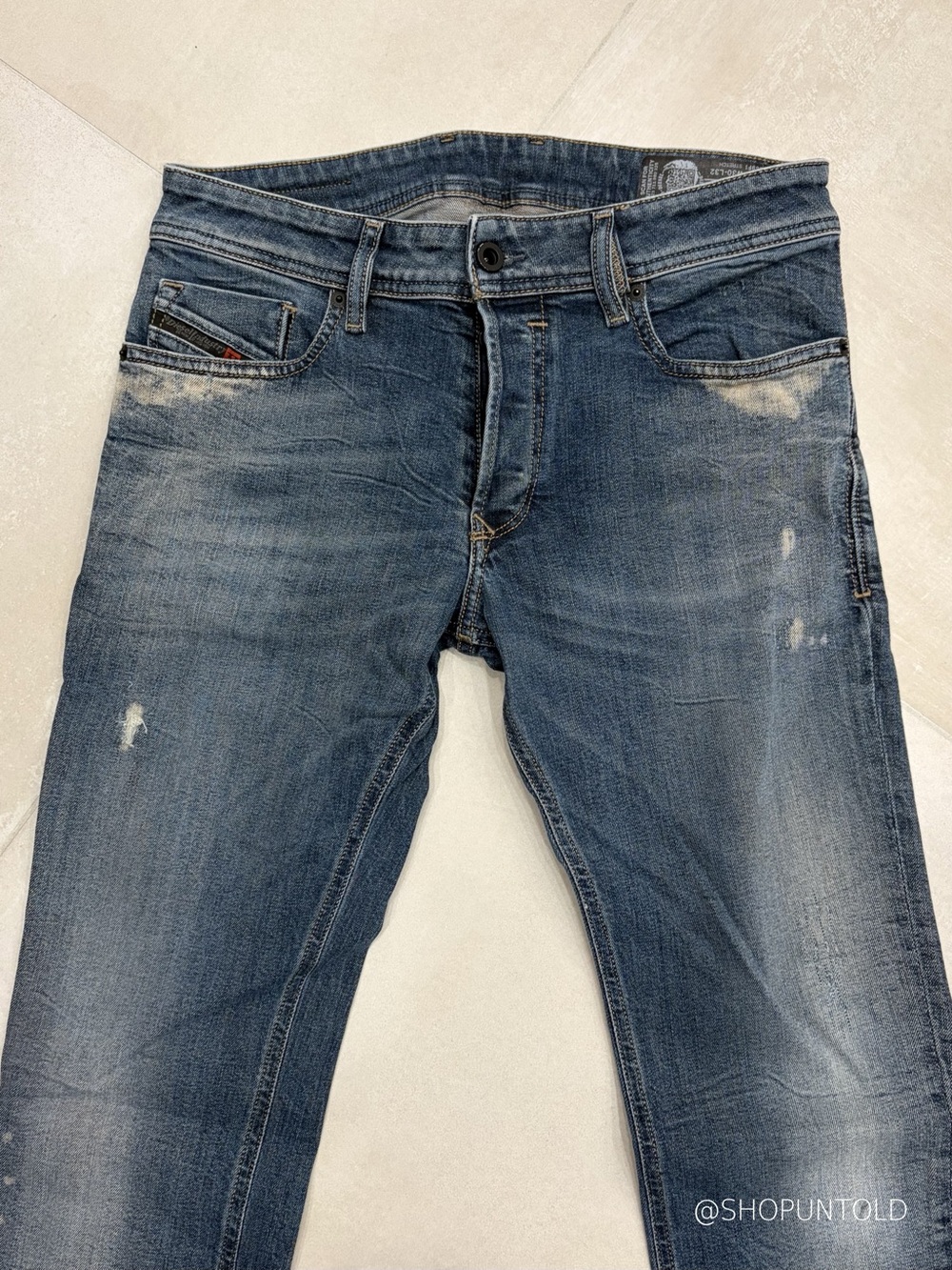 DIESEL — SLEENKER SLIM-SKINNY JEANS — MEDIUM WASH 069FI